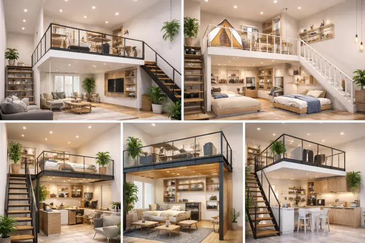 Mezannine Ruang Rumah Estetik di Cilincing